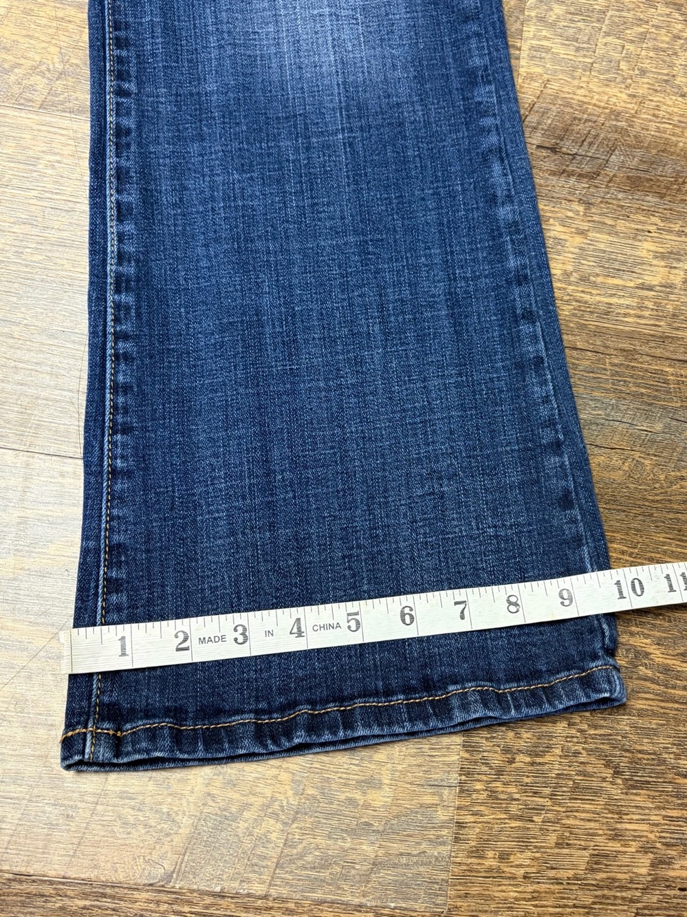 2013 American Eagle Favorite Boyfriend Jeans Stretch Blue Dark Wash Women’s 14 - Picture 2 of 11
